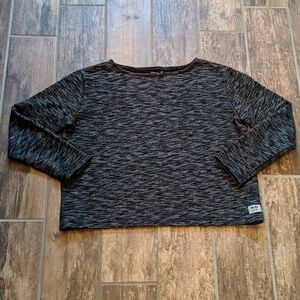 WOOD Wood Boxy Cropped Space Dye Top Size Medium